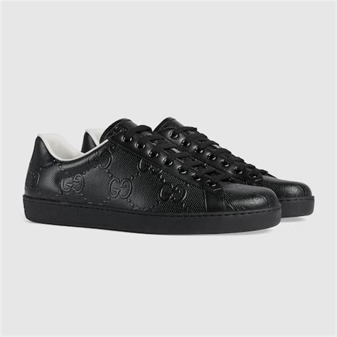 gucci sneakers men black|all black sneakers gucci men.